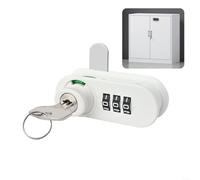 snowchecking Serrure à combinaison mécanique, loquet rotatif, code à 3 chiffres pour armoires et tiroirs, sécurité sans clé réinitialisable, construction en alliage de zinc, taille 75 x 26 mm, facile