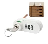 snowchecking Serrure à combinaison mécanique, loquet rotatif, code à 3 chiffres pour armoires et tiroirs, sécurité sans clé réinitialisable, construction en alliage de zinc, taille 75 x 26 mm, facile