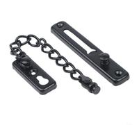 snowchecking Verrou de porte à ressort antivol pour la maison et l'hôtel, design sûr pour les enfants avec fermeture rapide, 15 x 10 x 5 cm, en acier inoxydable, noir