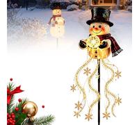 Snowman Magic Fountain LED Garden Light - Christmas Snowflake Outdoor Decor (A)