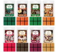 SNOWSEN Cire parfumée de Noël pour lampe à parfum, cire de soja naturelle, cubes de cire pour parfum d'ambiance, tartelettes de cire pour lampe à parfum, coffret cadeau pour femme