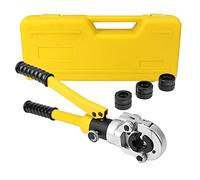 Pinces à sertir Snowtaros, Pince à sertir pour tubes avec pince à sertir à contour TH, TH16, TH20, TH26, TH32 mm, Pince à sertir avec tête pivotante à 360° et poignée ergonomique en caoutchouc, 10T