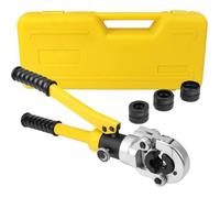 Pinces à sertir Snowtaros, Pince à sertir pour tubes avec pince à sertir à contour TH, TH16, TH20, TH26, TH32 mm, Pince à sertir avec tête pivotante à 360° et poignée ergonomique en caoutchouc, 10T