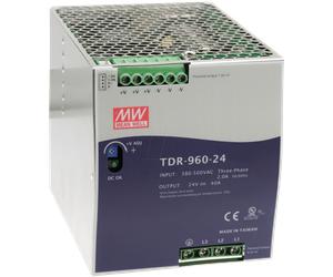 SNT MW-TDR960-24 - Alimentation à découpage, montage DIN, triphasée, 960 W/24 V/40