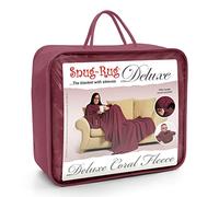Snug Rug Deluxe en Polaire la Couverture avec Manches pour Adulte, mûre 60 x Porte, 214 x 152cm (Mulberry Red)