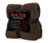 Snug Rug Marron Chocolat Plaid Canape Couverture Polaire Véritable Tapis Douillet Couverture de Luxe à Chaud à Jet Polaire Sherpa 127 x 178 cm