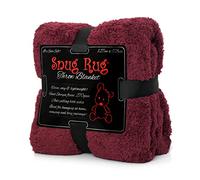 Snug Rug Prune Plaid Canape Couverture Polaire Véritable Tapis Douillet Couverture de Luxe à Chaud à Jet Polaire Sherpa 127 x 178 cm