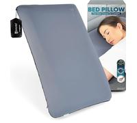 SNUGL Oreiller rafraîchissant en Mousse mémoire - Ergonomique et orthopédique pour dormeurs latéraux, soulage Cou, Dos, épaules. Housse hypoallergénique Lavable, Soutien Ferme Cervical (Moyen - Gris)
