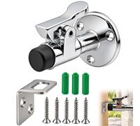 Snugloo Butée de Porte Extérieure Acier Inoxydable, Murale avec Vis | Arrêt de Porte, Résistant au Vent, avec Tampon en Caoutchouc, pour Portails Jardin, Terrasse, Portes Lourdes, Garage