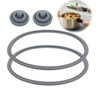 Snugloo Pack 4 Pièces Rechange Autocuiseur Compatible WMF Perfect et Perfect Plus, 2 Joints Ø22 cm + 2 Joints Valve Ø3 cm, Caoutchouc Étanchéité Couvercle, Valve, Poignée, Autocuiseur 2,5L à 8,5L