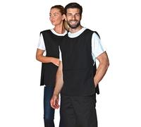 SNV Tablier Chasuble mixte Professionnel, Réglable par Cordon, Polyester/Coton, Entretien Nettoyage (Noir)