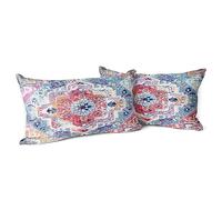 Snylcce Housse de Coussin 30x50cm Boho Ethnique Taie d'oreiller Lot de 2 Moderne Housses Coussins Mandala Motif Floral Taie Oreiller Boheme Décoratif pour Chambre Multicolore