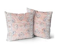 Snylcce Housse de Coussin 45x45cm Boho Ethnique Taie d'oreiller Lot de 2 Moderne Housses Coussins Mandala Motif Floral Taie Oreiller Boheme Décoratif pour Chambre Carmin