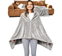 SNZ Couverture confortable pour homme et femme, poncho en polaire confortable pour bureau, voyage, maison, cadeau pour maman, personnes âgées
