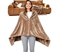 SNZ Couverture confortable pour homme et femme, poncho en polaire confortable pour bureau, voyage, maison, cadeau pour maman, personnes âgées
