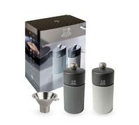 So Chic Duo De Moulins Manuels À Poivre Et À Sel Line Carbone 12 Cm Et Entonnoir En Inox En Coffret Cadeau