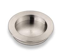 SO-TECH® Poignée cuvette ronde encastrable Poignée de meuble EL-07 Acier affiné Ø 70 mm