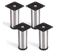So-Tech® Set de 4 Pied de Meuble Lukas Ø 42 mm Pied d'armoire Hauteur Ajustable Acier affiné Hauteur 120 mm