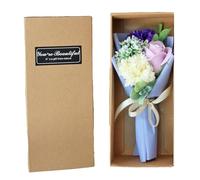 Soap Flower Bouquet - Scented Forever Rosee Carnation, Creativee Gift Box | Presentation, Artistic Handmade Floral Arrangement, Elegant Valentine Mother Anniversaryy Accent | Uniquee Appreciation Ornam