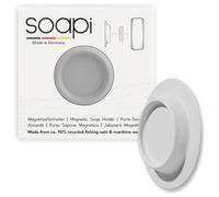 Soapi® Gris - Porte-Savon Aimanté Ecologique | Design & Fixation Puissante sans Perçage ni Ventouse | Fabriqué en Allemagne | Fait à partir de Déchets Maritimes et de Filets de Pêche Recyclés