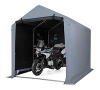 SOARS Abri Jardin Extérieur en Tissu Oxford, 158 x 218 x 177 cm,Argenté | Garage Moto, Tente Garage Rangement pour Outils, Armature Métal Galvanisé, Porte Zippée Enroulable, Fixations Incluses