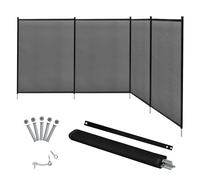 SOARS Clôture Piscine, Lot de 4 Barrières Extérieur 360 X 125 CM, avec Pieds en Acier Inoxydable, Gabarits de Perçage, Résistante aux Intempéries et à l'Usure, pour Piscine, Jardin, Étang, Balcon