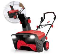 SOARS Fraise à Neige Électrique avec Projecteurs LED, 2300W Déneigeuse avec Canal d'Éjection Réglable, Largeur de Travail 50 CM, Hauteur de Travail 25 CM, Distance d'Éjection 9 M (Rouge)