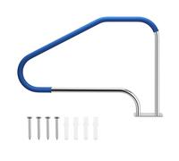 SOARS Rampe Piscine, Main Courante Piscine en Acier Inox (119 X 79 CM,1) | Charge 250 KG, Plaque de Base, Housse Antidérapante, Accessoires Incluses, Intérieur Extérieur pour Spa, Bain