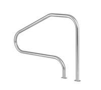 SOARS Rampe Piscine, Main Courante Piscine en Acier Inox (130 X 94 CM,1) | Charge 250 KG, Plaque de Base, Design Incurvé, Accessoires Incluses, Intérieur Extérieur pour Spa, Bain