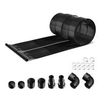 SOARS Réchauffeur Solaire, Lot de 2 Panneaux Solaire Piscine Hors Sol, Matériau PE de Qualité, Set d’Accessoires Complets, pour Piscine Jusqu’à 12000L d’Eau, Noir (3 x 0,75 m)