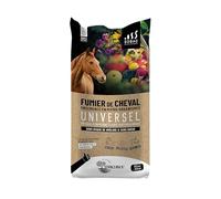 SOBAC Fumier de cheval universel - sac 20KG pour 40 m² - Pour potager, plantations, fleurs fruitiers & arbres - Sans risque de brûlure & sans odeur - UAB