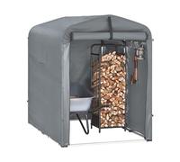 SoBuy Abri de Jardin, Cabane de Jardin Exterieur Imperméable, abri Moto avec des Crochets, Garage pour Vélo et Outils, Abri Vélo, Rangement et Stockage, Gris, 120x176x163 cm, KLS11-DG