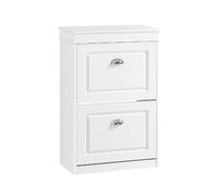 SoBuy Meuble à chaussures FSR78-W – 2 abattants, 8 paires, 54x24x83 cm, blanc