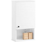 SoBuy Armoire à pharmacie - Salle de bain - Étagère réglable - Blanc