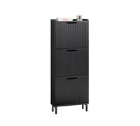 SoBuy Armoire Chaussures 3 Abattants 50x19x130cm pour Entrée