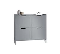 SoBuy Armoire Chaussures 4 Abattants 100x19x91cm pour Entrée