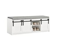SoBuy Banc Chaussures avec 3 Portes coulissantes 120x35x45cm pour entrée