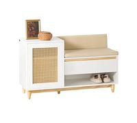 SoBuy Banc Chaussures avec Porte à Treillis 100x35x60cm pour entrée