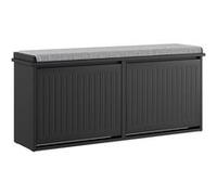 Banc à Chaussures - SoBuy - FSR98-XL-SCH - Assise Rembourrée - 2 Abattants - Noir