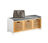 SoBuy Banc de Rangement avec 3 Cubes 105x35x43cm pour entrée