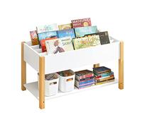 SoBuy Bibliothèque pour enfants Étagère pour enfants avec compartiments de rangement Étagère de rangement pour enfants Porte-livres Étagère à jouets Blanc LHT env. : 85x45x42cm KMB35-W