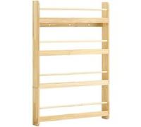 SoBuy Bibliothèque pour enfants Étagère murale Chambre d'enfants Étagère de rangement avec 4 étagères pour livres Jouets et décoration Chambre d'enfants Meubles KMB08-N