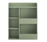 SoBuy Bibliothèque pour enfants Étagère Montessori Chambre d'enfant avec 5 compartiments ouverts Étagère pour enfants pour le rangement des jouets Vert 80x104x34 cm KMB55-K-GR