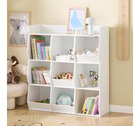 SoBuy Bibliothèque enfant 9 compartiments Meuble de rangement Blanc Moderne KMB120-W
