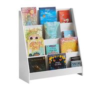 SoBuy Bibliothèque pour enfants Montessori Étagère pour enfants avec 4 étagères Étagère pour enfants Rangement de jouets Étagère à livres blanche 80x88x30cm KMB32-W