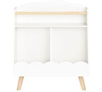 SoBuy KMB100-K-W Étagère pour enfants avec 3 compartiments Étagère à livres Étagère de rangement pour enfants Étagère Montessori blanche LHT env. 61x71x35cm