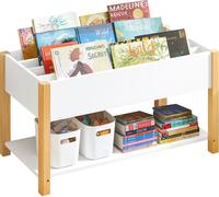 SoBuy Bibliothèque pour enfants Étagère pour enfants avec compartiments de rangement Étagère de rangement pour enfants Porte-livres Étagère à jouets Blanc LHT env. : 85x45x42cm KMB35-W