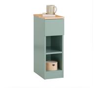 SoBuy Bout de Canapé avec Tiroir FBT111-GR Table d'Appoint, Rangement pour Salon et Chambre, Vert, L20xP35xH61 cm