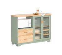 SoBuy Buffet Cuisine vitré & Niche Micro-Ondes, 120x90x40cm, pour Cuisine
