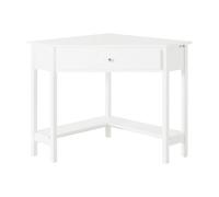 SoBuy Bureau d'Angle Informatique avec Tiroir en Blanc
